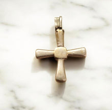 Load image into Gallery viewer, Antique Ethiopian Silver Cross Pendant: Boho Amulet Jewelry