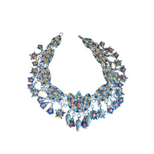 Load image into Gallery viewer, Antique Algerian Coral Bead Necklace: Kabyle Silver Pendants, Ethnic Jewelry