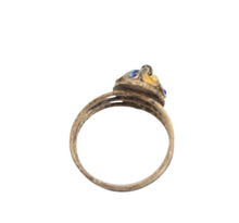 Load image into Gallery viewer, Berber Silver Enamel Talisman Ring: Moroccan Tribal Jewelry, Size 7.5