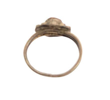 Load image into Gallery viewer, Berber Silver Enamel Coral Ring: Moroccan Talisman, Size 5