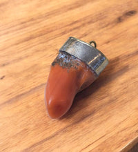 Load image into Gallery viewer, Antique Berber Coral Pendant: Sterling Silver, Southern Morocco