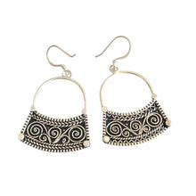 Load image into Gallery viewer, Moroccan Berber Sterling Silver Dangle Earrings: Filigree 925