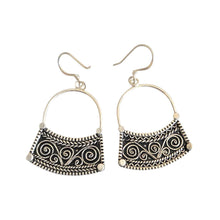 Load image into Gallery viewer, Moroccan Berber Sterling Silver Dangle Earrings: Filigree 925