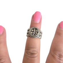 Load image into Gallery viewer, Antique Silver Ethiopian Tribal Ring, Size 5