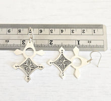 Load image into Gallery viewer, Moroccan Berber Sterling Silver Dangle Earrings: Filigree 925