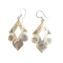 Load image into Gallery viewer, Moroccan Berber Sterling Silver Dangle Earrings: Filigree 925