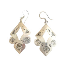 Load image into Gallery viewer, Moroccan Berber Sterling Silver Dangle Earrings: Filigree 925