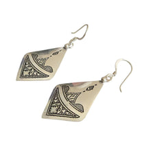 Load image into Gallery viewer, Berber Sterling Silver Dangle Earrings: Moroccan Filigree Jewelry