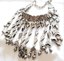 Load image into Gallery viewer, Antique Bawsani Silver granulated Dangled Beads Necklace circa 1910s,Hand Crafted Silver,Pendants Necklace,Ethnic Jewelry,Tribal Jewelry