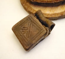 Load image into Gallery viewer, 1 Old Ethiopian Leather Healing Scroll Protection Amulet large size Kitabe,religious pendant,Ethiopian Amulet,Leather,Manuscripts Scroll