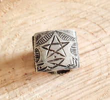 Load image into Gallery viewer, Moroccan antique Talismanic Berber Silver Ring size 8,tribal jewelry,Moroccan jewelry Hand Crafted ,Silver,Ethnic Jewelry,Tribal Jewelry