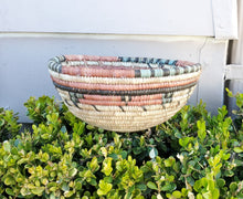Load image into Gallery viewer, Ethiopian decorative basket handwoven basket large basket, African Art, Décor Baskets,bread basket,Ethiopian Basket