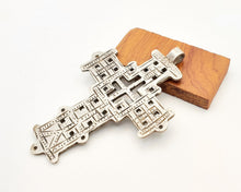 Load image into Gallery viewer, Ethiopian Christian 925 silver Coptic cross pendant ,silver cross, religious cross, Ethiopian Cross, Coptic Cross, ethiopian Silver
