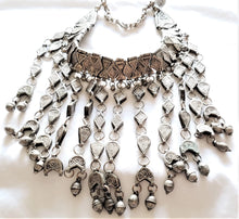 Load image into Gallery viewer, Antique Bawsani Silver granulated Dangled Beads Necklace circa 1910s,Hand Crafted Silver,Pendants Necklace,Ethnic Jewelry,Tribal Jewelry