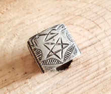 Load image into Gallery viewer, Moroccan antique Talismanic Berber Silver Ring size 8,tribal jewelry,Moroccan jewelry Hand Crafted ,Silver,Ethnic Jewelry,Tribal Jewelry