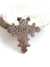 Load image into Gallery viewer, Ethiopian Christian silver cross pendant,Maria Theresa ,silver coin, Cross Pendant,Ethnic Tribal,Handmade Jewelry