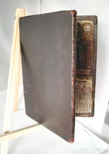 Load image into Gallery viewer, antique Ethiopian Coptic Christian Orthodox Leather cover Wood Painted Icon,African ,Art Décor,Home Décor, religious art