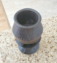 Load image into Gallery viewer, Ethiopian Sculptural Early 20th Century Finely Carved Wood Cup ,African Art Décor,Hand-Carved Wood,Ethiopian Furniture,carved cup