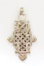 Load image into Gallery viewer, silver cross ,Coptic Cross ,Christian cross ,metal pendant, Ethiopian jewlry,Ethiopian Christian silver cross pendant