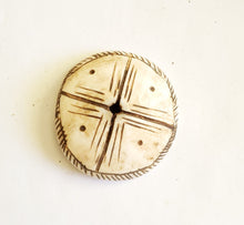 Load image into Gallery viewer, Old carved shell 1 Large Hair adornment/trade beads Berber Mauritania ,Hand Crafted ,CONUS SHELL ,Ethnic Jewelry,Tribal Jewelry