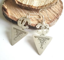 Load image into Gallery viewer, Moroccan Berber Fibula Sterling Silver Dangle Earrings silver 925,Berber Jewelry,sliver Fibula Earrings,Dangle & Drop Earrings,
