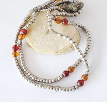Load image into Gallery viewer, Antique Ethiopian strand of medium Heishi Silver Beads,Hand Crafted Silver,Ethnic Jewelry,Tribal Jewelry,Ethiopian jewellery