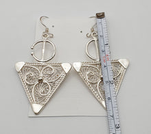 Load image into Gallery viewer, Moroccan Berber Fibula Sterling Silver Dangle Earrings silver 925,Berber Jewelry,sliver Fibula Earrings,Dangle & Drop Earrings,