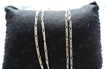 Load image into Gallery viewer, Moroccan chain Necklace for Men Women Figaro Chain 22" sterling silver 925