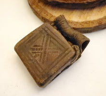 Load image into Gallery viewer, 1 Old Ethiopian Leather Healing Scroll Protection Amulet large size Kitabe,religious pendant,Ethiopian Amulet,Leather,Manuscripts Scroll