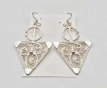 Load image into Gallery viewer, Moroccan Berber Fibula Sterling Silver Dangle Earrings silver 925,Berber Jewelry,sliver Fibula Earrings,Dangle & Drop Earrings,