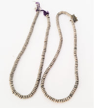 Load image into Gallery viewer, Antique Ethiopian 2 strand of silver Heishi Anklet 1930s ,collectible silver,Ethnic silver Beads ,Jewelry Supplies Beads
