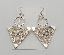 Load image into Gallery viewer, Moroccan Berber Fibula Sterling Silver Dangle Earrings silver 925,Berber Jewelry,sliver Fibula Earrings,Dangle & Drop Earrings,