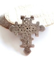 Load image into Gallery viewer, Ethiopian Christian silver cross pendant,Maria Theresa ,silver coin, Cross Pendant,Ethnic Tribal,Handmade Jewelry