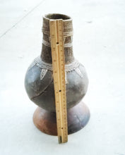 Load image into Gallery viewer, Antique Ethiopian Tribal Hand carved Wood Milk Samburu Black Wood silver Milk Jug African Decor, ,Art Décor,Home Décor, religious art
