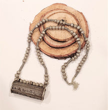 Load image into Gallery viewer, Old Ethiopian Telsum Silver amulet Beads Necklace,Ethiopian necklace,Hand Crafted, Ethiopian Telsum,african Silver, ethiopian jewelry