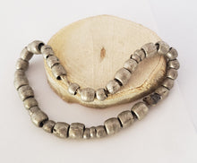 Load image into Gallery viewer, Antique Ethiopian 11''strand of silver Heishi Anklet 1930s ,collectible silver,Ethnic silver Beads ,Jewelry Supplies Beads