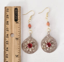 Load image into Gallery viewer, Antique Moroccan Old Silver pendants coral Earrings ,Ethnic Tribal,sliver Earrings,Dangle & Drop Earrings,Tribal Jewelry,