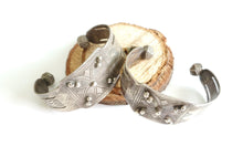 Load image into Gallery viewer, Antique Moroccan Tuareg 925 silver 1 anklets cuff bracelet, ethnic tribal, tribal bracelets,Moroccan jewelry,ethnic jewelry,Tuareg bracelets