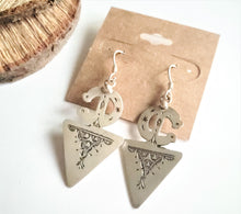 Load image into Gallery viewer, Moroccan Berber Fibula Sterling Silver Dangle Earrings silver 925,Berber Jewelry,sliver Fibula Earrings,Dangle & Drop Earrings,