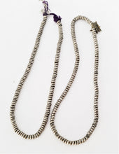 Load image into Gallery viewer, Antique Ethiopian 2 strand of silver Heishi Anklet 1930s ,collectible silver,Ethnic silver Beads ,Jewelry Supplies Beads