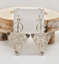 Load image into Gallery viewer, Moroccan Berber Fibula Sterling Silver Dangle Earrings silver 925,Berber Jewelry,sliver Fibula Earrings,Dangle & Drop Earrings,