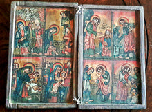 Load image into Gallery viewer, Ethiopian Coptic Christian Folding 12''Wooden Painted Altar Icon,African ,Art Décor,Home Décor, religious art