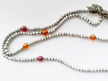 Load image into Gallery viewer, Antique Ethiopian strand of medium Heishi Silver Beads,African Necklace,Tribal Jewelry,Royal Jewels,Ethiopian necklace