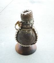 Load image into Gallery viewer, Antique Ethiopian Tribal Hand carved Wood Milk Samburu Black Wood Shells Milk Jug African Decor, ,Art Décor,Home Décor, religious art