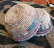Load image into Gallery viewer, Ethiopian decorative basket handwoven basket large basket, African Art, Décor Baskets,bread basket,Ethiopian Basket