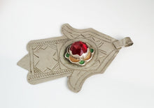 Load image into Gallery viewer, Moroccan Old Silver & Enamel Hand of Fatima Hamsa Pendant Amulet,Berber Jewelry,African Jewelry,Moroccan Jewelry,Hand of Fatima Charm,
