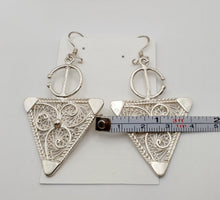 Load image into Gallery viewer, Moroccan Berber Fibula Sterling Silver Dangle Earrings silver 925,Berber Jewelry,sliver Fibula Earrings,Dangle & Drop Earrings,