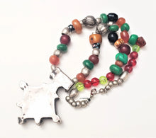 Load image into Gallery viewer, antique Berber silver Cross Amber trade beads necklace,Hand Crafted Silver,Pendants Necklace,Ethnic Jewelry,Tribal Jewelry