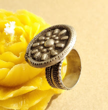 Load image into Gallery viewer, Antique Silver Ethiopian Ring size 8 tribal jewelry Hand Crafted ,Silver,Ethnic Jewelry,Tribal Jewelry
