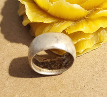 Load image into Gallery viewer, Antique Silver Ethiopian Wedding Ring size 10 tribal jewelry Hand Crafted, Silver, Ethnic Jewelry, Tribal Jewelry

